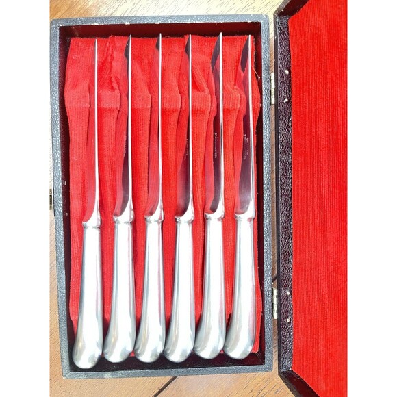 Vintage Eales 1779 Steak Knife Set Of 6 Stainless Steel Japan in Original Box - Picture 3 of 12